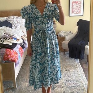 D’ascoli Midi Blue Dress